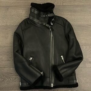 Mackage- 100% sheepskin moto jacket
